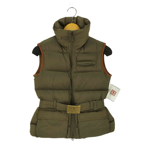 ラルフローレン RALPH LAUREN ダウンベスト ウエストロゴバックルベルト ウエストマーク レディース JPN:9号