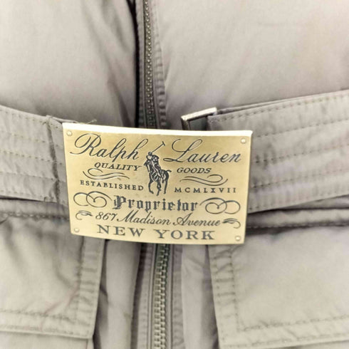 ラルフローレン RALPH LAUREN ダウンベスト ウエストロゴバックルベルト ウエストマーク レディース JPN:9号