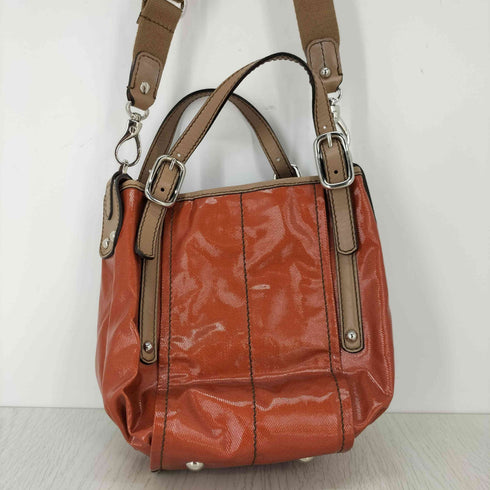 トッズ TOD’S 2WAY コーティングキャンバス レザー ショルダーバッグ スモール レディース ONE SIZE