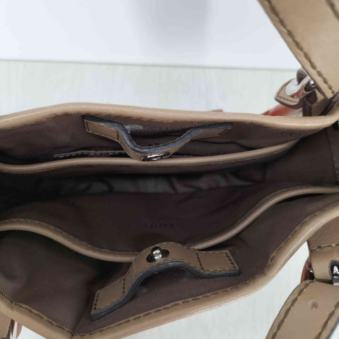 トッズ TOD’S 2WAY コーティングキャンバス レザー ショルダーバッグ スモール レディース ONE SIZE