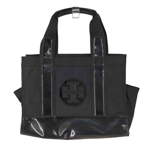 トリーバーチ TORY BURCH ロゴ型押し エナメル ナイロントートバッグ レディース ONE SIZE