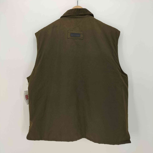 P.G.FIELD 裏地チェック柄襟コーデュロイオイルドベスト メンズ import:XL