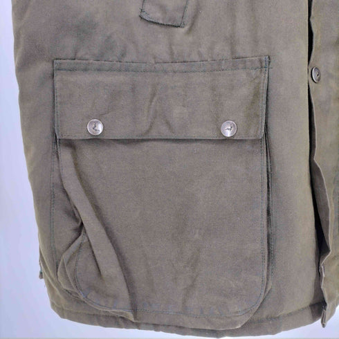 P.G.FIELD 裏地チェック柄襟コーデュロイオイルドベスト メンズ import:XL