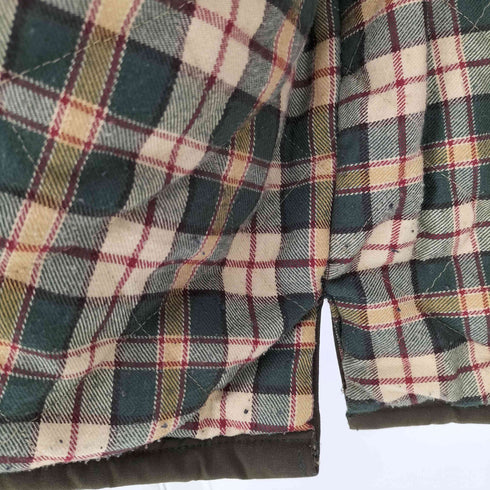 P.G.FIELD 裏地チェック柄襟コーデュロイオイルドベスト メンズ import:XL