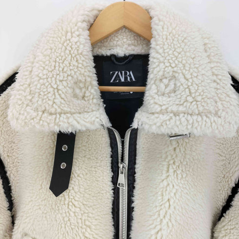 ザラ ZARA フェイクファーバイカージャケット レディース JPN:S