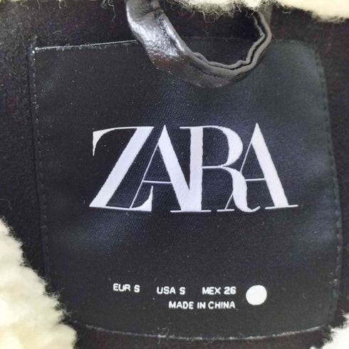 ザラ ZARA フェイクファーバイカージャケット レディース JPN:S
