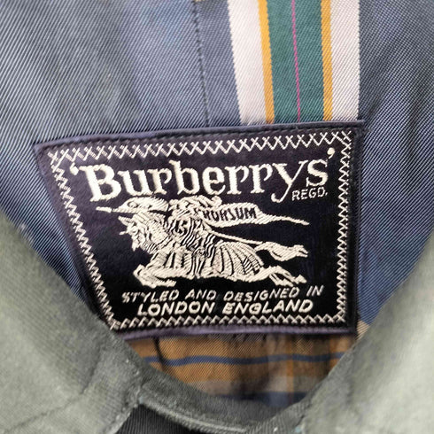 バーバリーズ BURBERRYS 60-70S 小文字タグ 英国製 裏地タータンチェック ステンカラーコート バルマカーンコート メンズ