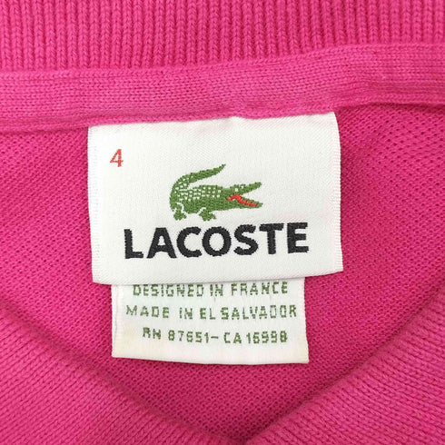 ラコステ LACOSTE コットン鹿の子ポロシャツ メンズ 4