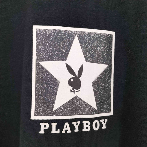プレイボーイ PLAYBOY 00s Y2K リブフリル クルーネックTシャツ レディース JPN:M