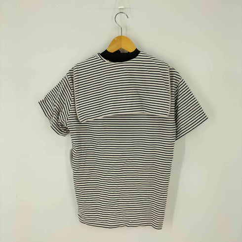 SHORT SENTENCE ハイネックジップ ボーダーカットソー レディース import:S