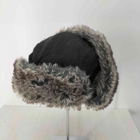 ヨウジヤマモトプールオム Yohji Yamamoto POUR HOMME ザ・ トラッパー シグネチャーロゴ刺繍フライトキャップ イヤーフラップ メンズ L