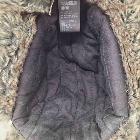 ヨウジヤマモトプールオム Yohji Yamamoto POUR HOMME ザ・ トラッパー シグネチャーロゴ刺繍フライトキャップ イヤーフラップ メンズ L
