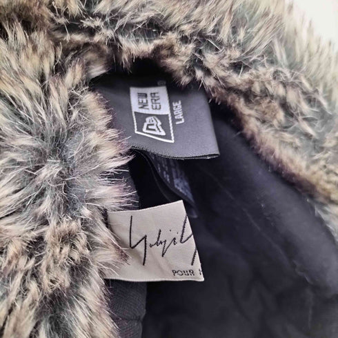 ヨウジヤマモトプールオム Yohji Yamamoto POUR HOMME ザ・ トラッパー シグネチャーロゴ刺繍フライトキャップ イヤーフラップ メンズ L