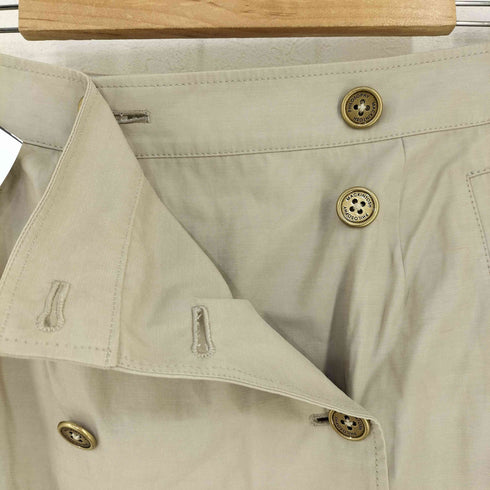 マッキントッシュフィロソフィー MACKINTOSH PHILOSOPHY 金ボタン コットンポリ トレンチラップスカート レディース EUR:38