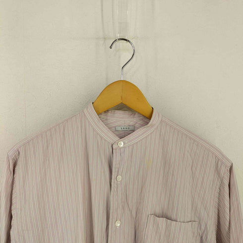 レノ LENO BAND COLLAR PULLOVER DRESS《STRIPE》#PINK STRIPE レディース JPN:0