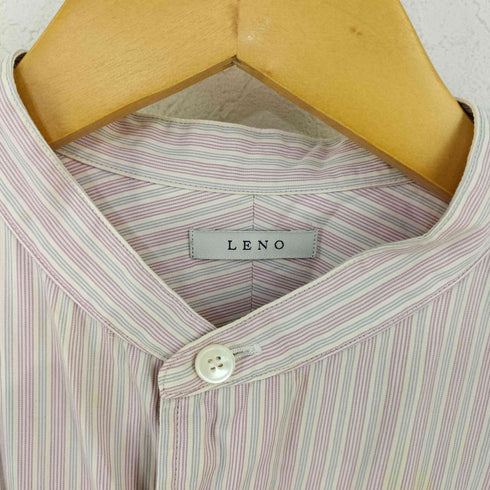 レノ LENO BAND COLLAR PULLOVER DRESS《STRIPE》#PINK STRIPE レディース JPN:0