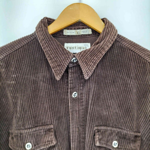 RUSTIQUE 90S 太畝コーデュロイシャツ フラップポケット メンズ JPN:XL