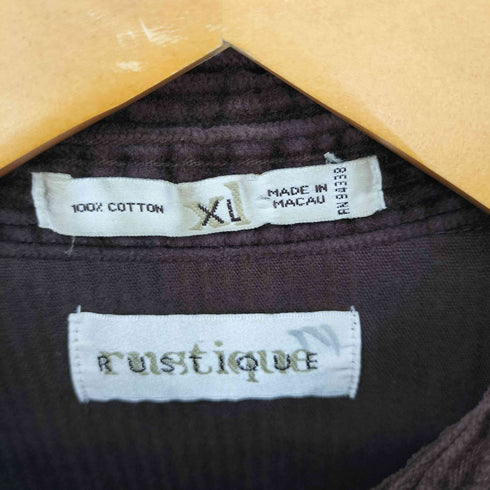 RUSTIQUE 90S 太畝コーデュロイシャツ フラップポケット メンズ JPN:XL