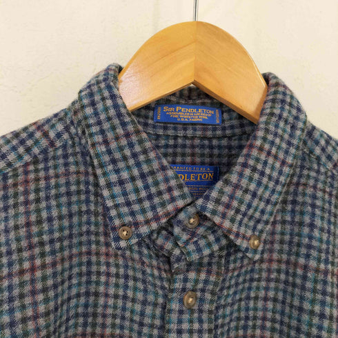 ペンドルトン PENDLETON PURE VIRGIN WOOL ブロックチェック BDシャツ メンズ JPN:XL