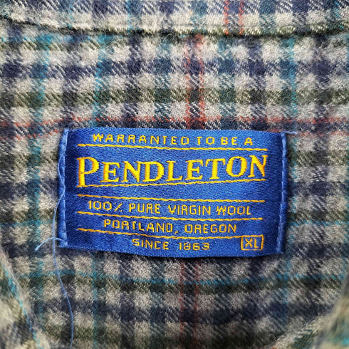 ペンドルトン PENDLETON PURE VIRGIN WOOL ブロックチェック BDシャツ メンズ JPN:XL
