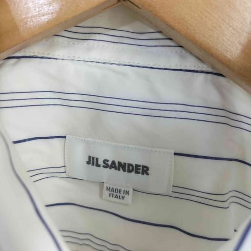 ジルサンダー JIL SANDER MADE IN ITALY ストライプコットンS/Sシャツ メンズ UK:38