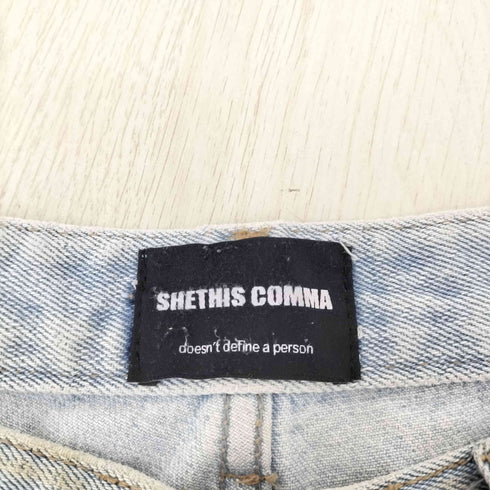 SHETHISCOMMA USED加工デニムパンツ メンズ JPN:M