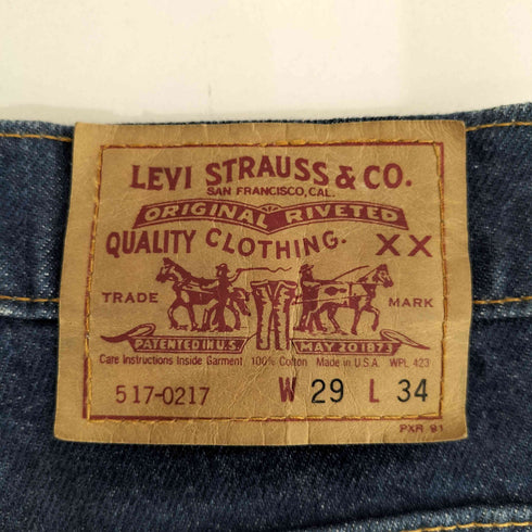リーバイス Levis USA製 ボタン裏525 517-0217 ブーツカット デニムパンツ メンズ 29×34