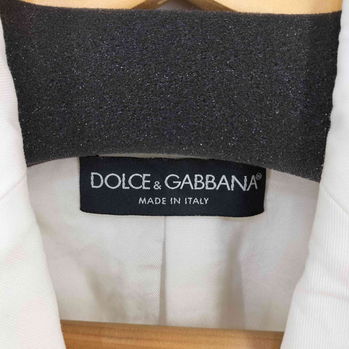 ドルチェアンドガッバーナ DOLCE&GABBANA MADE IN ITALY 金ボタン コットンツイル ピークドラペル 2Bテーラードジャケット レディース EUR:40