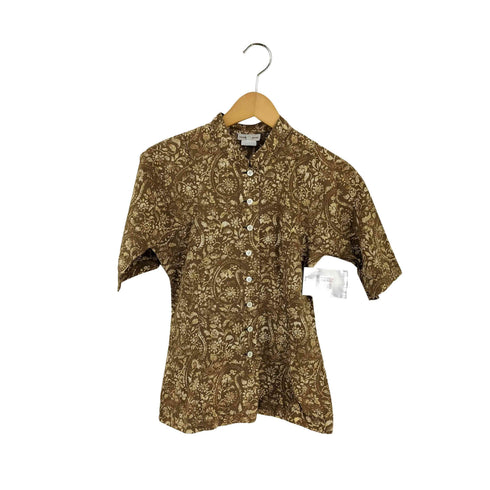 ドリスヴァンノッテン DRIES VAN NOTEN 00s ライカ期 MADE IN BELGIUM ペイズリー マオカラーシャツ レディース 36