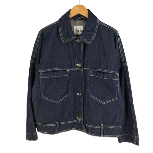 ザラ ZARA スタンドカラー デニムジャケット レディース JPN:M