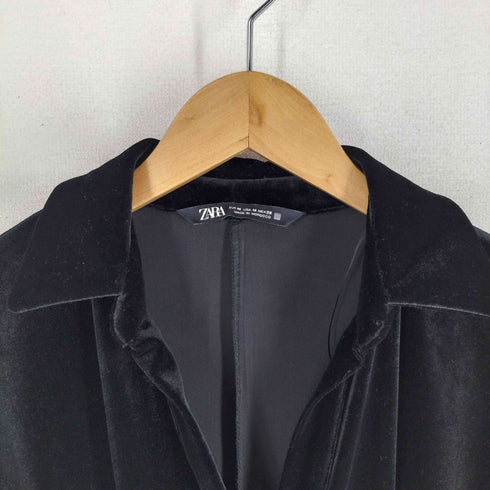 ザラ ZARA ベロア スキッパー ミニワンピース レディース JPN:M