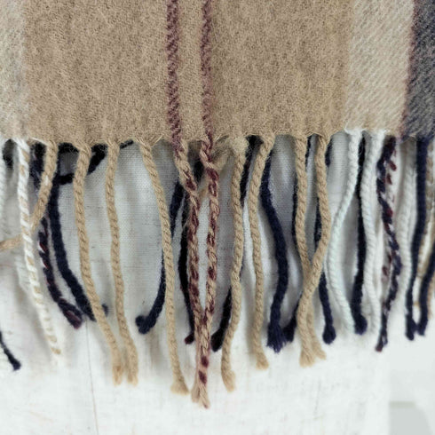 アーバンリサーチ URBAN RESEARCH PURE NEW WOOL チェック フリンジ マフラー レディース
