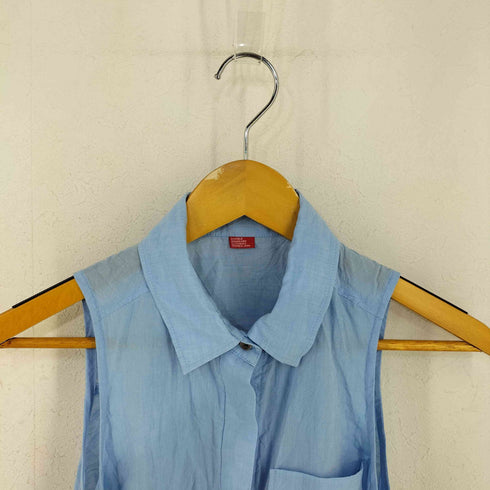 ダブルスタンダードクロージング DOUBLE STANDARD CLOTHING バックギャザー テンセル コットンリネン比翼ノースリーブブラウス レディース ONE SIZE
