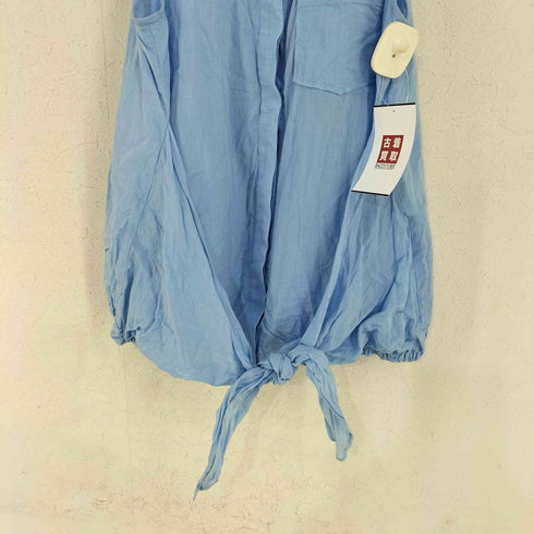 ダブルスタンダードクロージング DOUBLE STANDARD CLOTHING バックギャザー テンセル コットンリネン比翼ノースリーブブラウス レディース ONE SIZE