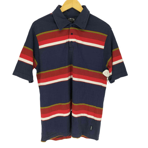 ステューシー Stussy 00s- マルチカラーボーダースナップボタンポロシャツ メンズ JPN:M