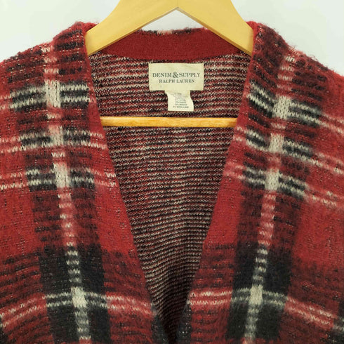 デニムアンドサプライ ラルフローレン DENIM & SUPPLY RALPH LAUREN チェック柄 アクリル モヘア混 ウール 長袖カーディガン メンズ JPN:XL