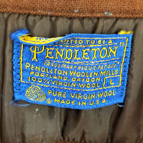 ペンドルトン PENDLETON 70s USA製 WOOL LS SHIRT 開襟 ウール 長袖シャツ メンズ JPN:L