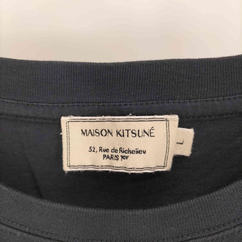 メゾンキツネ MAISON KITSUNE DOUBLE FOX HEAD CLASSIC TEE-SHIRT ダブルフォックス ヘッドパッチ クラシック Tシャツ メンズ import:L