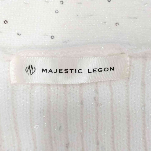 マジェスティックレゴン MAJESTIC LEGON スパンコールニットカーディガン レディース JPN:M