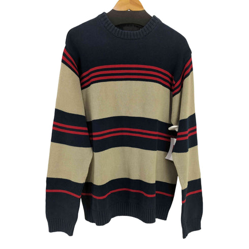 ビルブラス BILL BLASS マルチボーダーコットンニット メンズ import:L