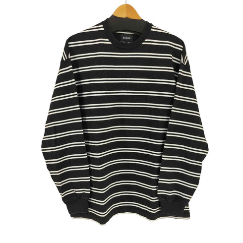 ビームス BEAMS マルチボーダー クルーネック ロングTシャツ メンズ JPN:M