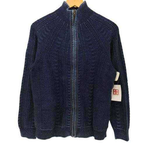 STEEL WHEEL ENGINERING INDIGO DYE インディゴ染め ドライバーズニット メンズ JPN:M