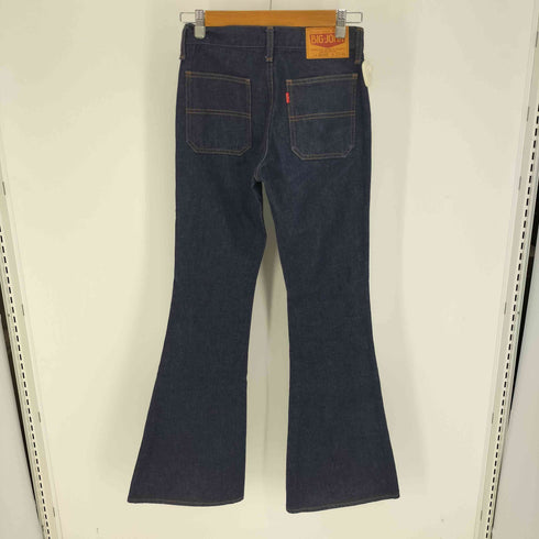 ビッグジョン BIG JOHN MH402B ボタンアップ ベルボトム フレア デニムパンツ ブッシュ レディース W:27 L:86