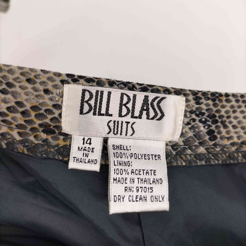 ビルブラス BILL BLASS SUITS パイソン柄 サイドジップ ベルトレス ワイドパンツ メンズ 14