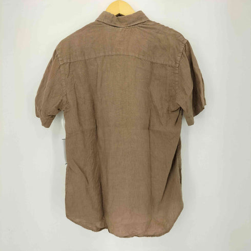 イタリア製 リネン SLIM FIT S/S シャツ メンズ