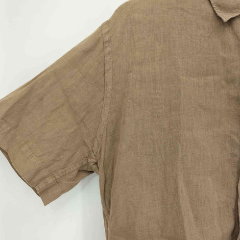 イタリア製 リネン SLIM FIT S/S シャツ メンズ