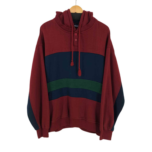 ピューリタン PURITAN 後付けフーディ ハーフボタン マルチカラーボーダーフーディ メンズ import:XL