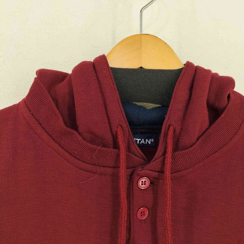 ピューリタン PURITAN 後付けフーディ ハーフボタン マルチカラーボーダーフーディ メンズ import:XL