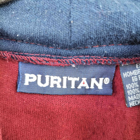 ピューリタン PURITAN 後付けフーディ ハーフボタン マルチカラーボーダーフーディ メンズ import:XL