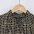 バクラック BACHRACH 総柄チェック バンドカラーコットンL/Sシャツ メンズ import:M